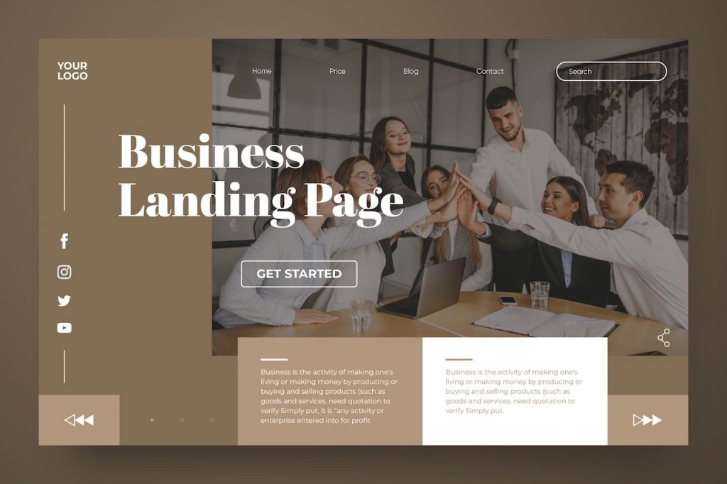 Ejemplo de una web corporativa