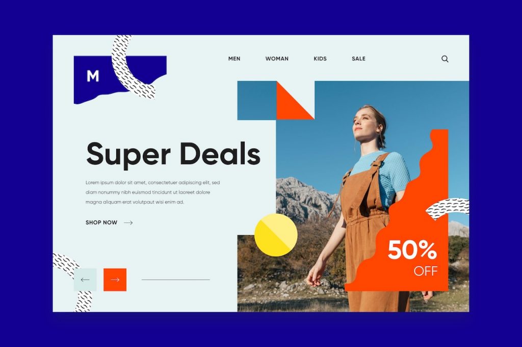 Ejemplo del diseño una landing page