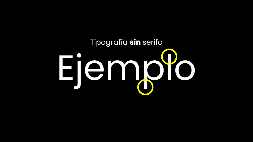 Ejemplo tipografía sans serif