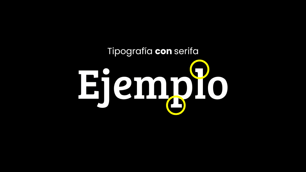 Ejemplo tipografía serif o con serifa